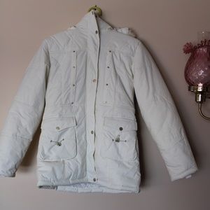 NWT White Puffer Winter Jacket Size M